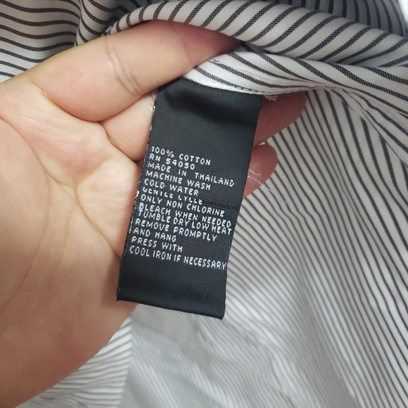 KASPER Striped Non Iron Sleeveless Button-Up Blouse Shirt - Picture 6 of 6